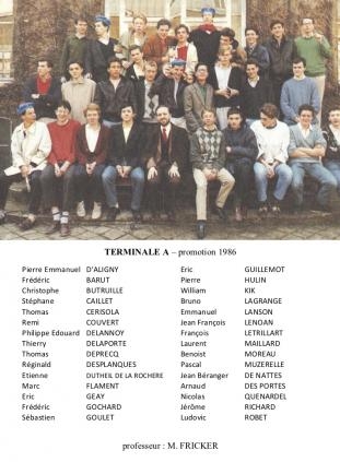 Terminale A - promotion 1986