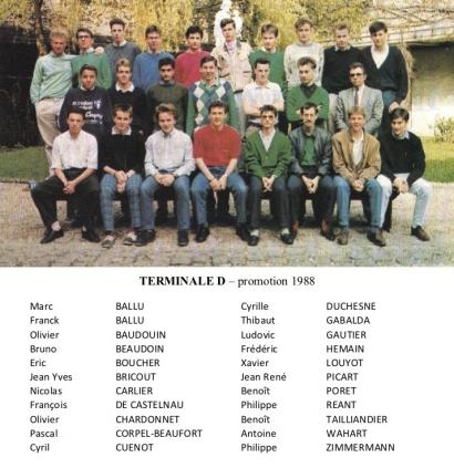 Terminale D - promotion 1988