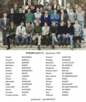 Terminale C2 - promotion 1989