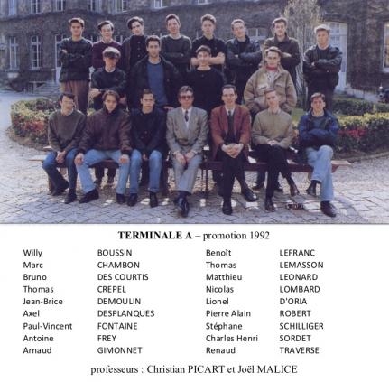 Terminale A - promotion 1992