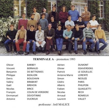 Terminale A - promotion 1993