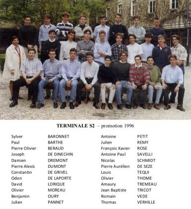 Terminale S2 - promotion 1996