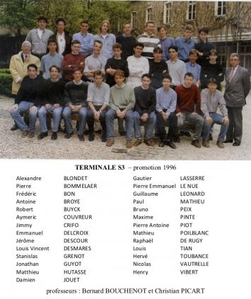 Terminale S3 - promotion 1996