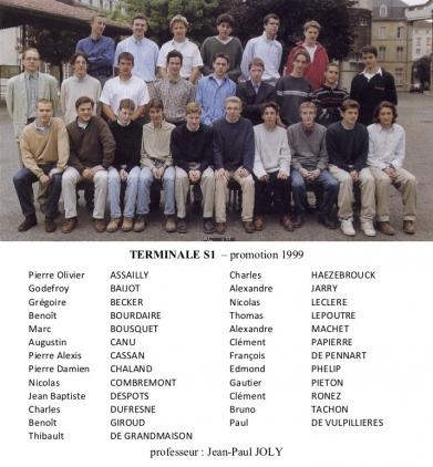 Terminale S1 - promotion 1999