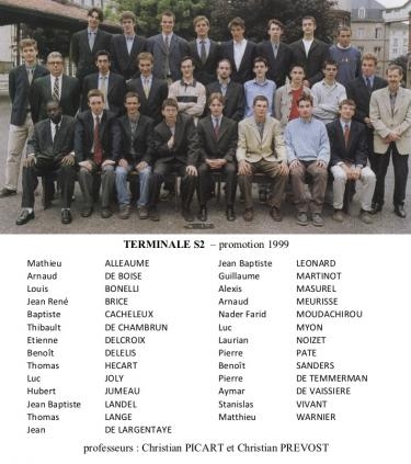 Terminale S2 - promotion 1999