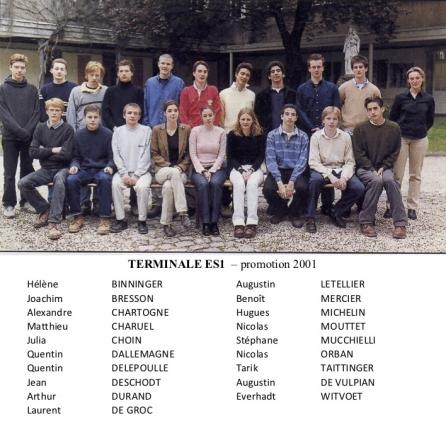 Terminale ES1 - promotion 2001