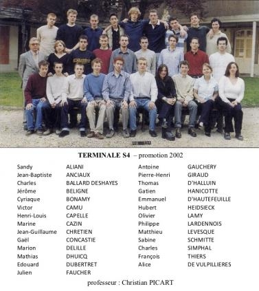 Terminale S4 - promotion 2002