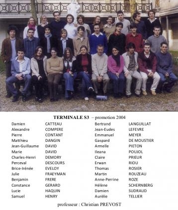 Terminale S3 - promotion 2004