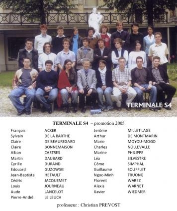 Terminale S4 - promotion 2005