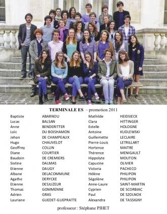 Terminale ES - promotion 2011