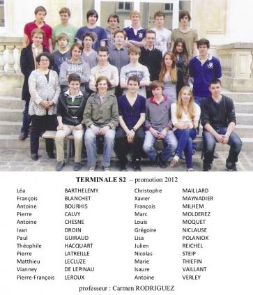 Terminale S2 - promotion 2012