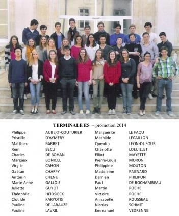 Terminale ES - promotion 2014